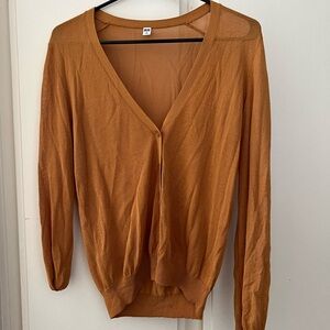 Uniqlo Sheer Mustard Yellow Cardigan! 💛